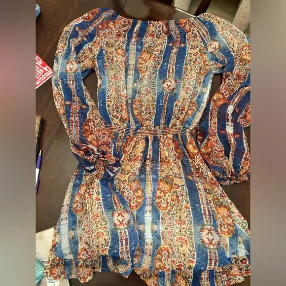 Show Me Your Mumu Off Shoulder Boho Mini Dress - Picture 2 of 4